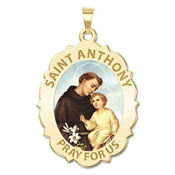 3/4 Inch Size of a Nickel Solid 14K Yellow Gold PicturesOnGold.com Saint Benedict Scalloped Round Religious Medal 
